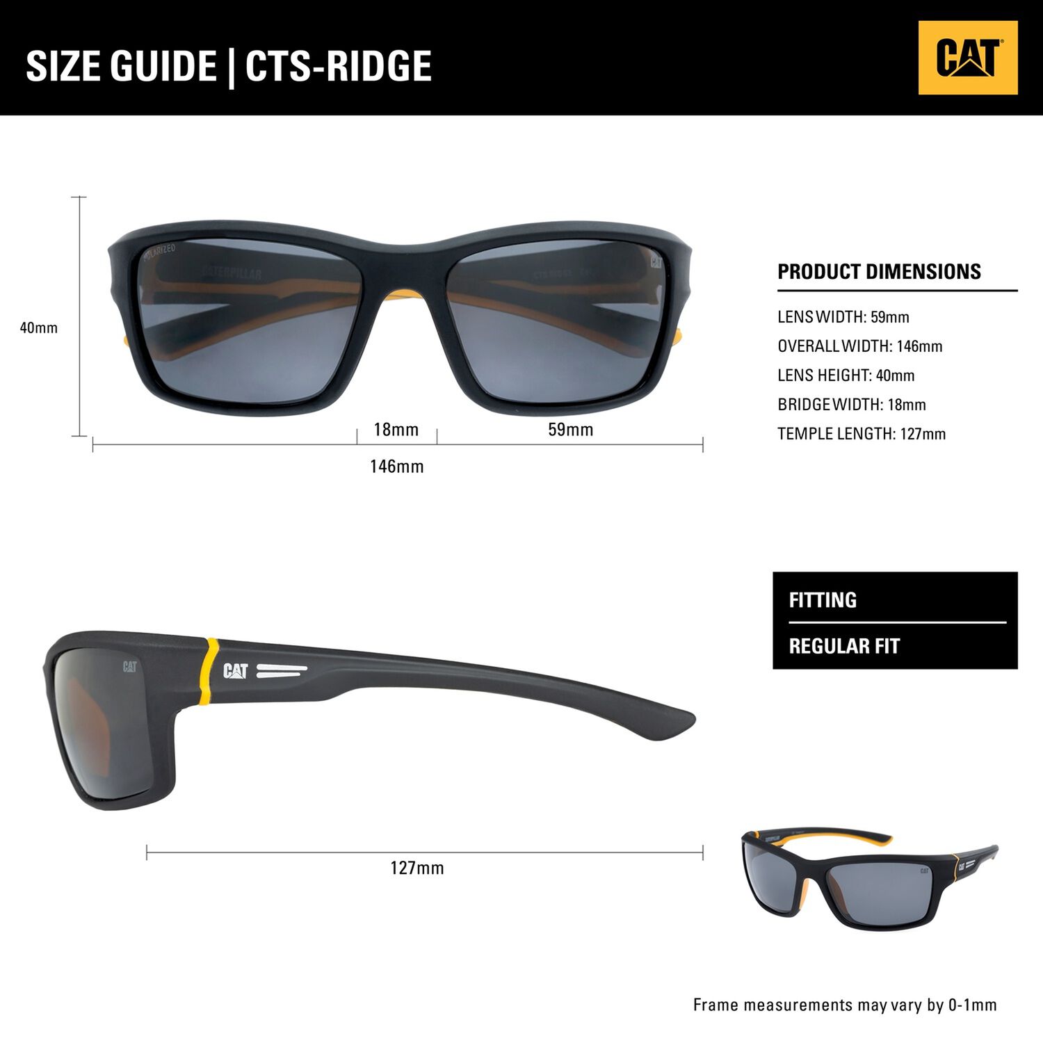 Lentes De Sol Polarizados Cat Cts-ridge-108p Gris image number 2.0
