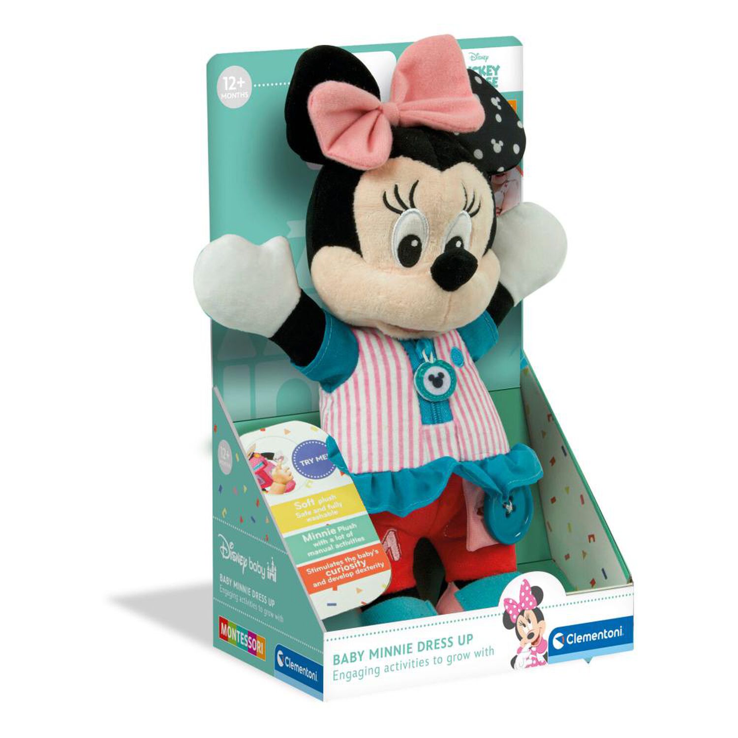 Peluche Baby Minnie Dress Me Up Clementoni image number 1.0