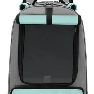 Mochila Bolso Transportes Malla Mascotas Perros Gatos Xl Celeste