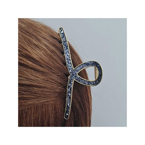 Traba Brillos Garra Tibur&oacute;n De Cabello Infinity Azul Marino