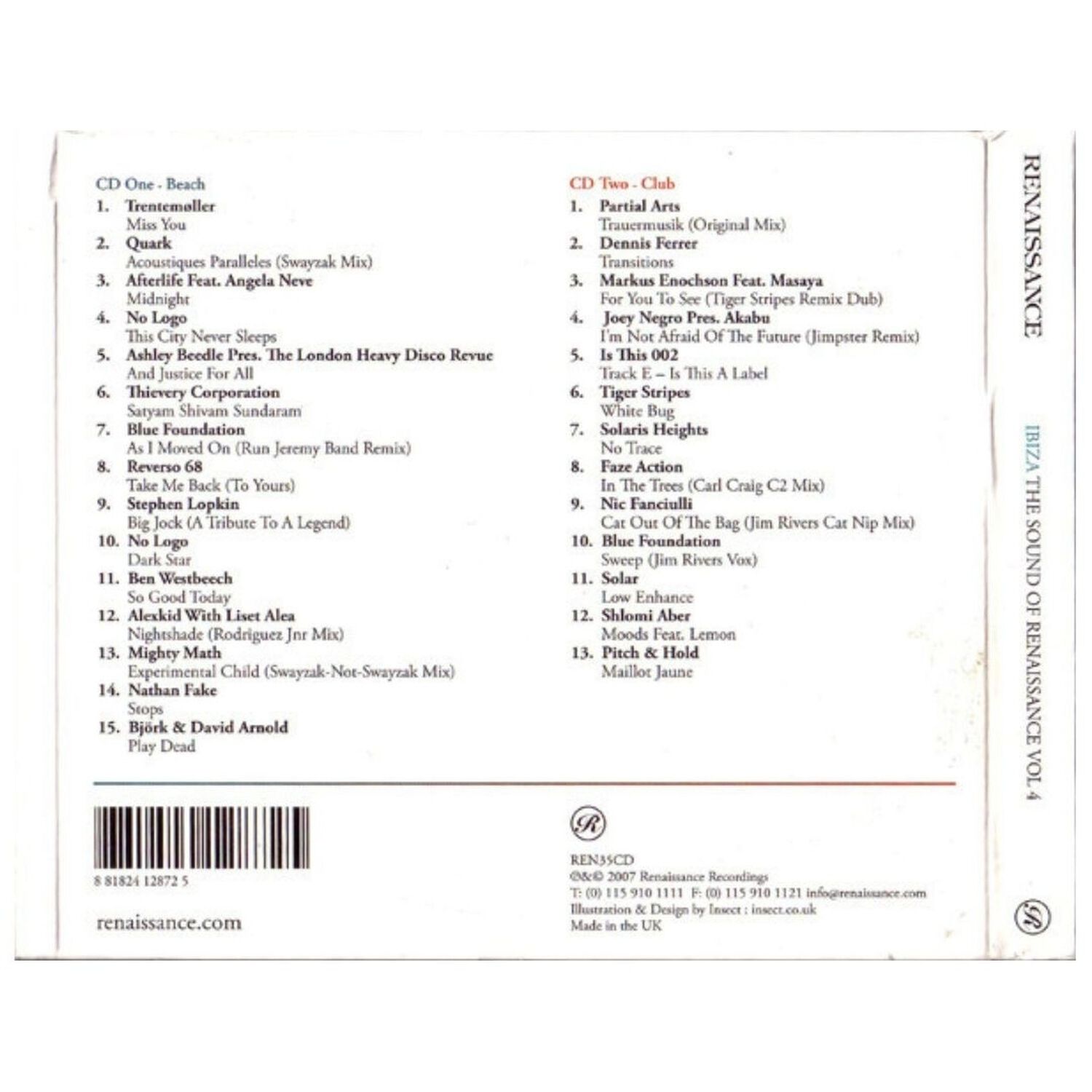 Ibiza The Sound Of Renaissance - Vol.4 (2cd) | Cd image number 1.0