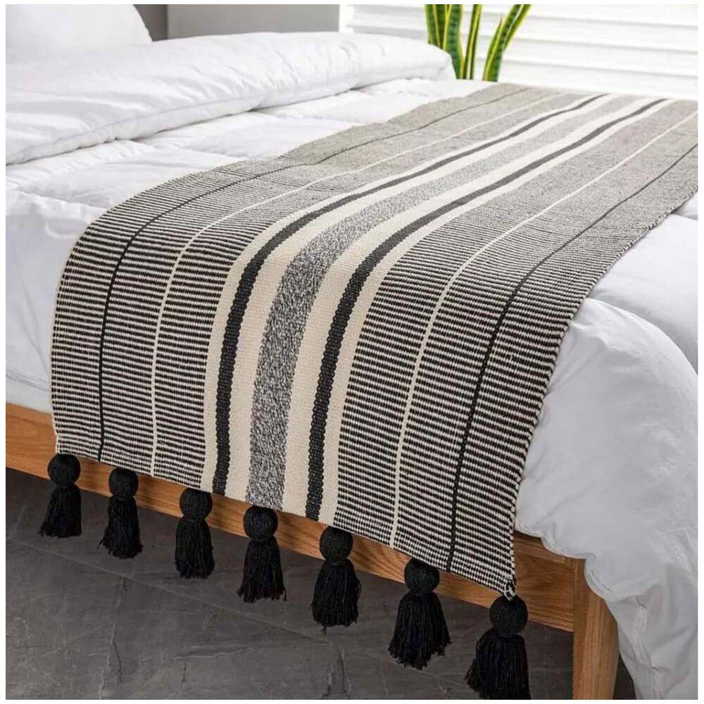 Piecera De Lino Flecos 60x210 Cm Mod06 image number 1.0