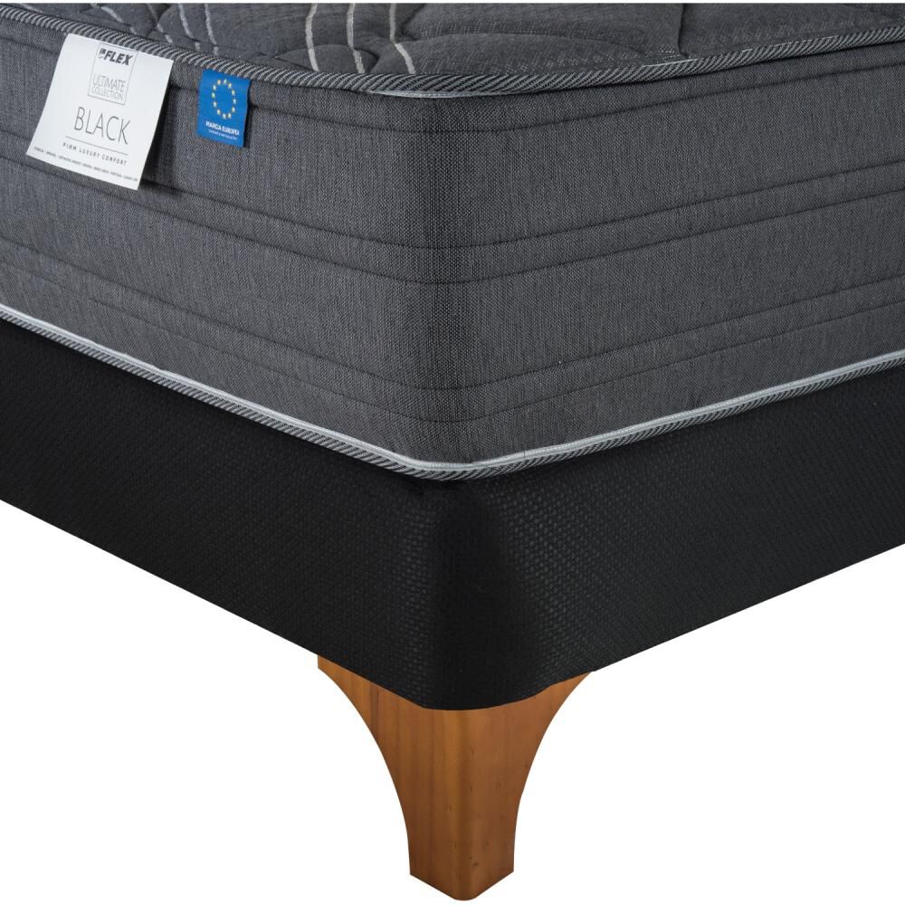Cama Europea Flex Black / 1.5 Plazas / Base Normal + Respaldo image number 3.0