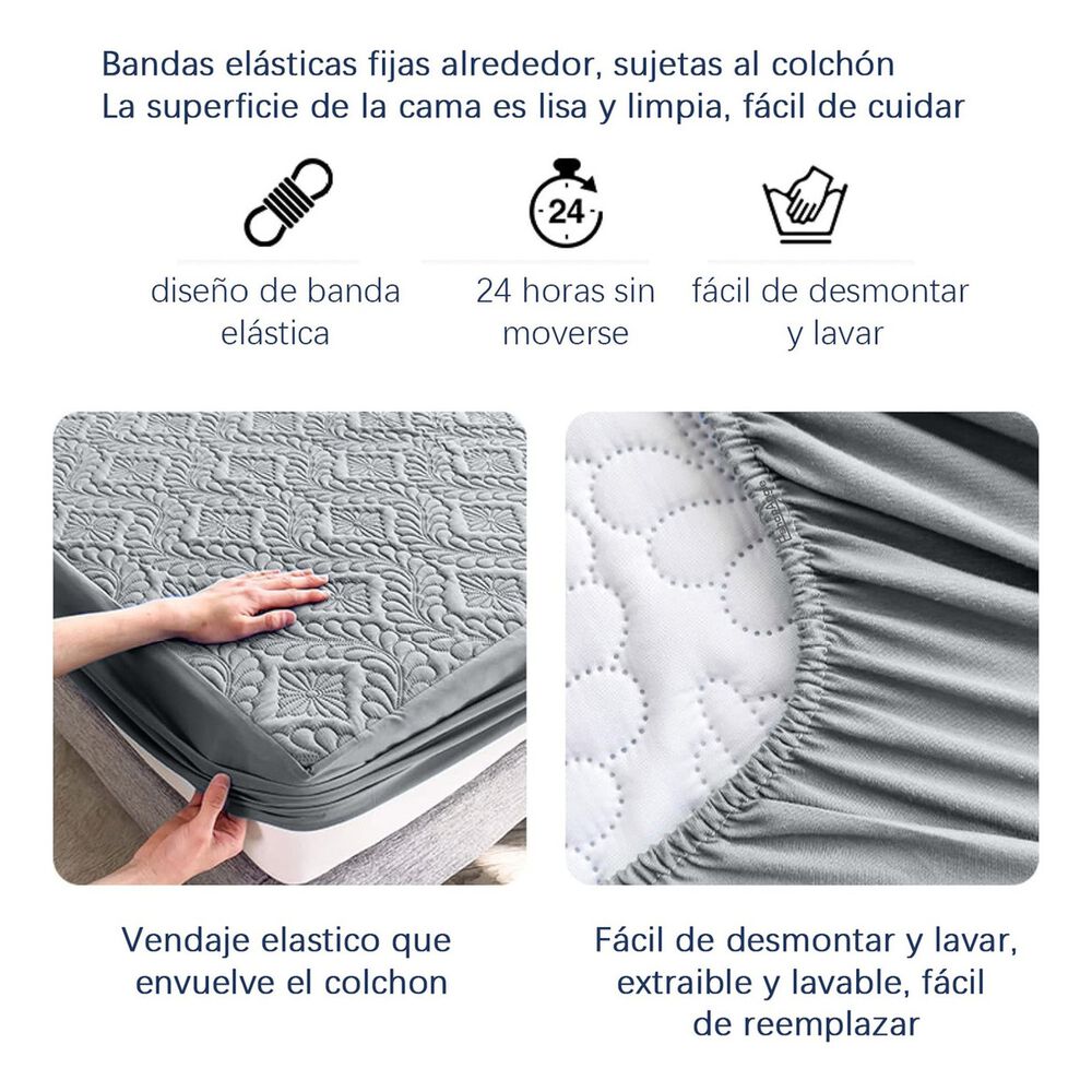Cubre Colchón Impermeable 2 Plazas Hipoalergénico image number 2.0