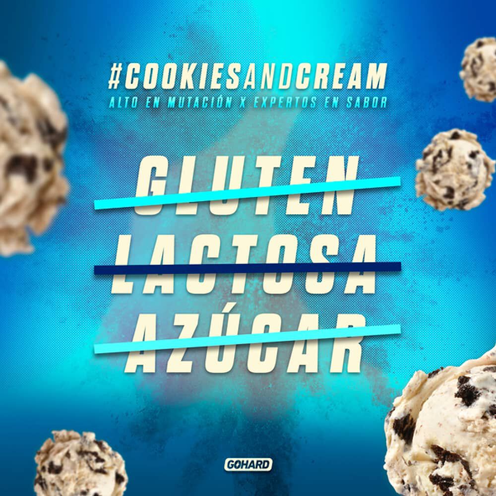 Prote&iacute;na Vegetal Soya Gohard 1kg Sabor Cookies And Cream image number 2.0