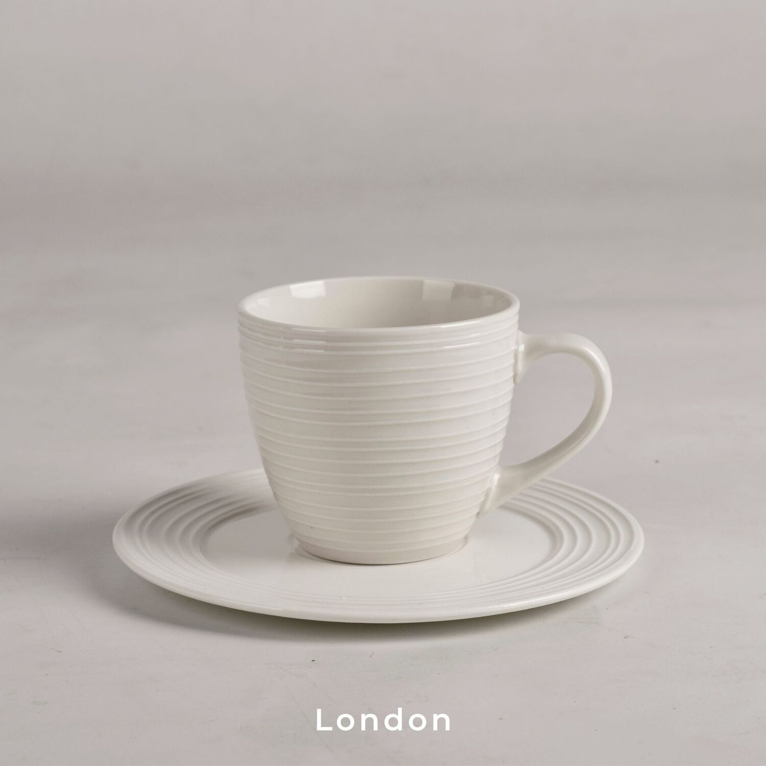 Set 6 Tazas + 6 Platos T&eacute; O Caf&eacute; Porcelana London 210 Ml image number 5.0