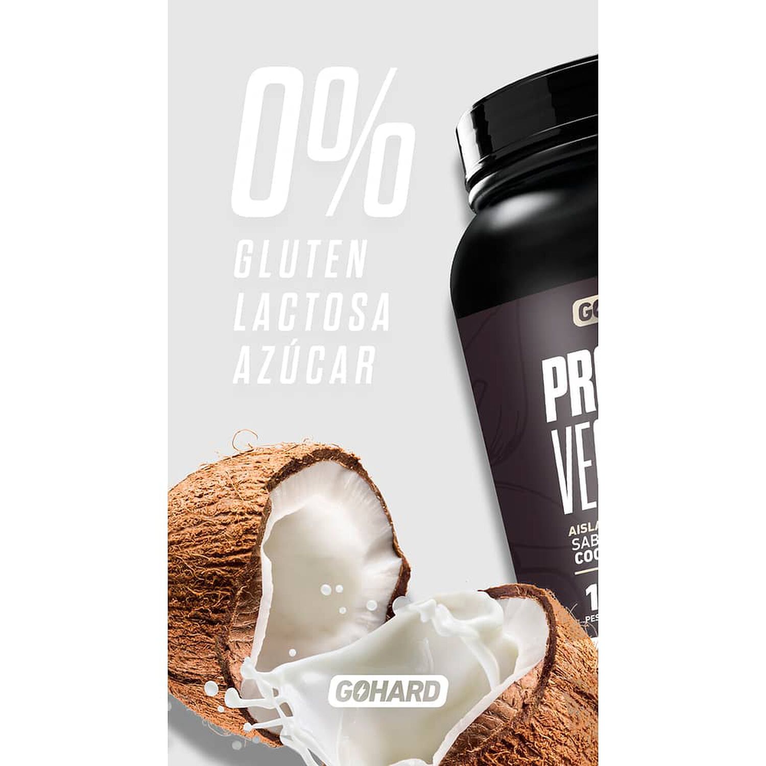 Prote&iacute;na Vegetal Soya Gohard 1kg Sabor Chocolate Coco image number 1.0