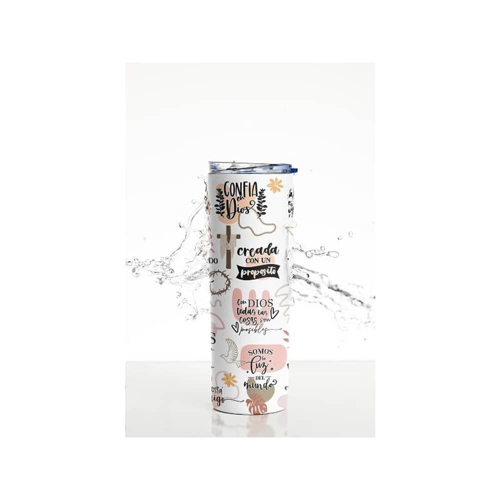 Termo Botella T&eacute;rmica Cristiano Creado Con Un Prop&oacute;sito Frases image number 5.0