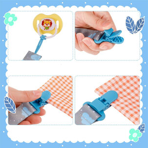 Porta Chupete De Cinta Clips De Tela Para Bebe Afirma Tete