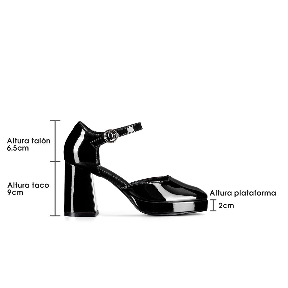 Zapato Mary Jane Tacones Elegante Charol Mujer Weide Yl85 image number 4.0