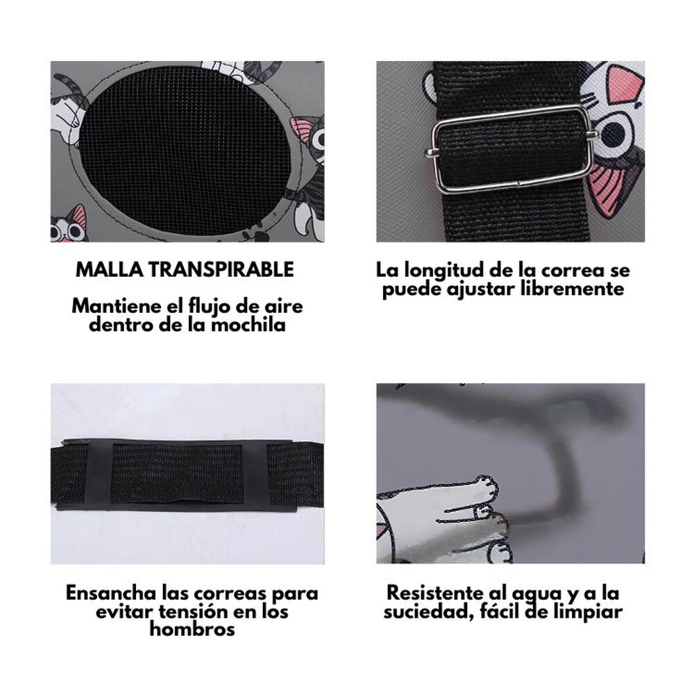 Bolso De Traslado Para Gatos O Perros De Raza Pequeña image number 6.0
