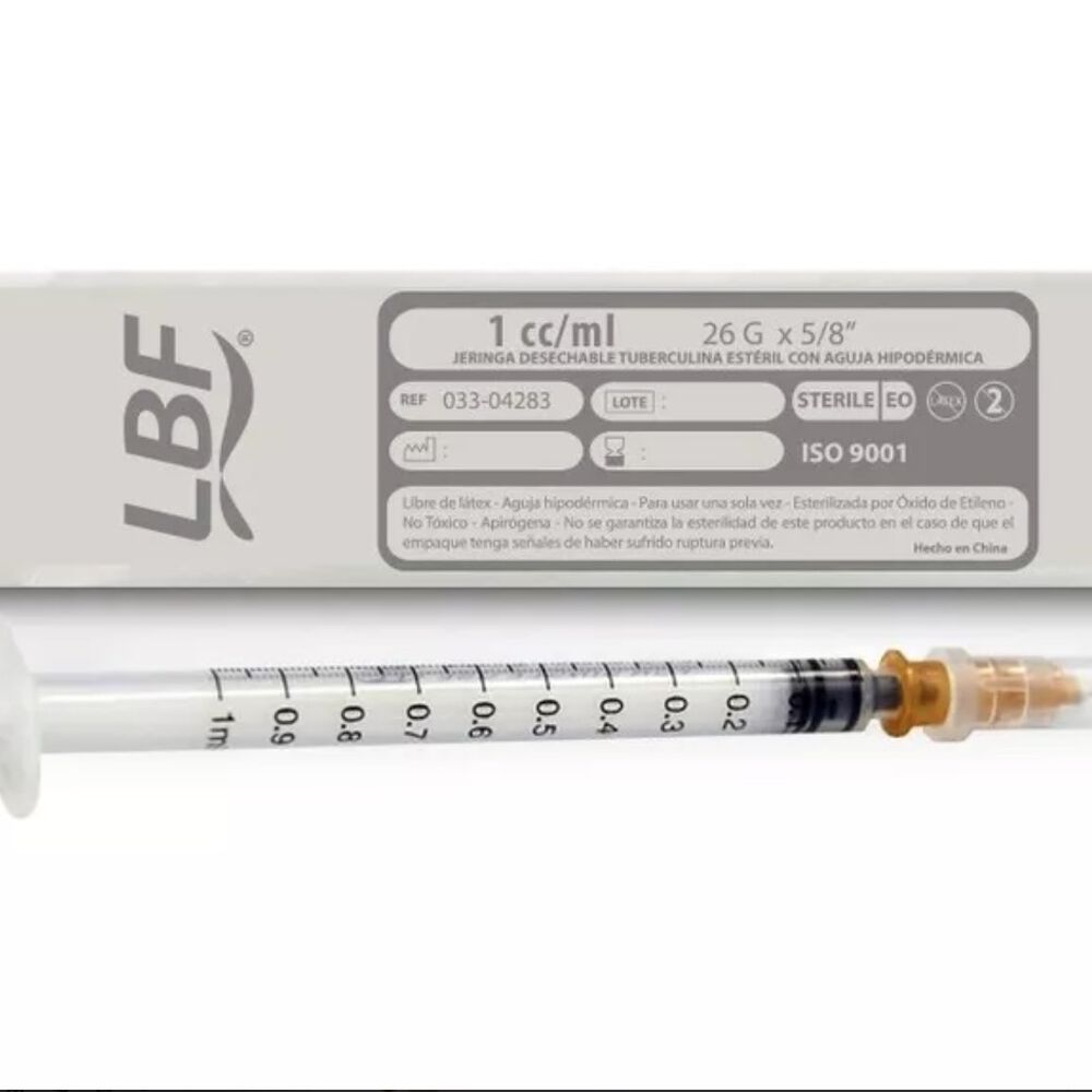 Jeringa Tuberculina Con Aguja De 1 Ml 26g X 5/8 Caja 100 U image number 0.0