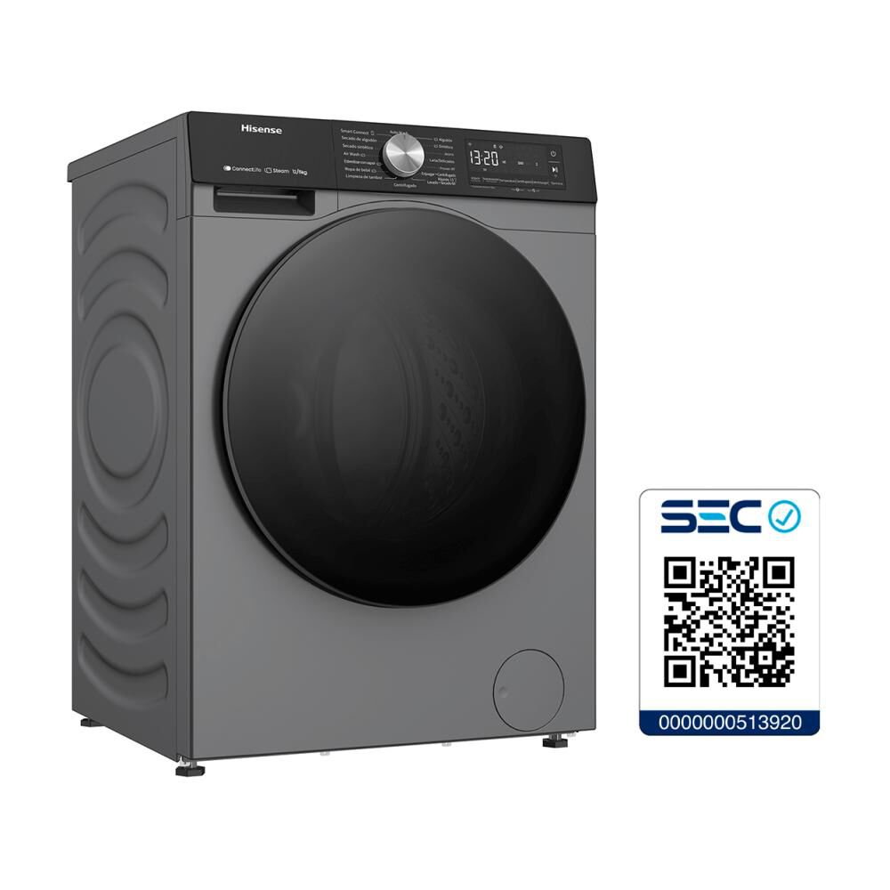 Lavadora Secadora Hisense WD3S1243BT / 12kg / 8kg image number 19.0