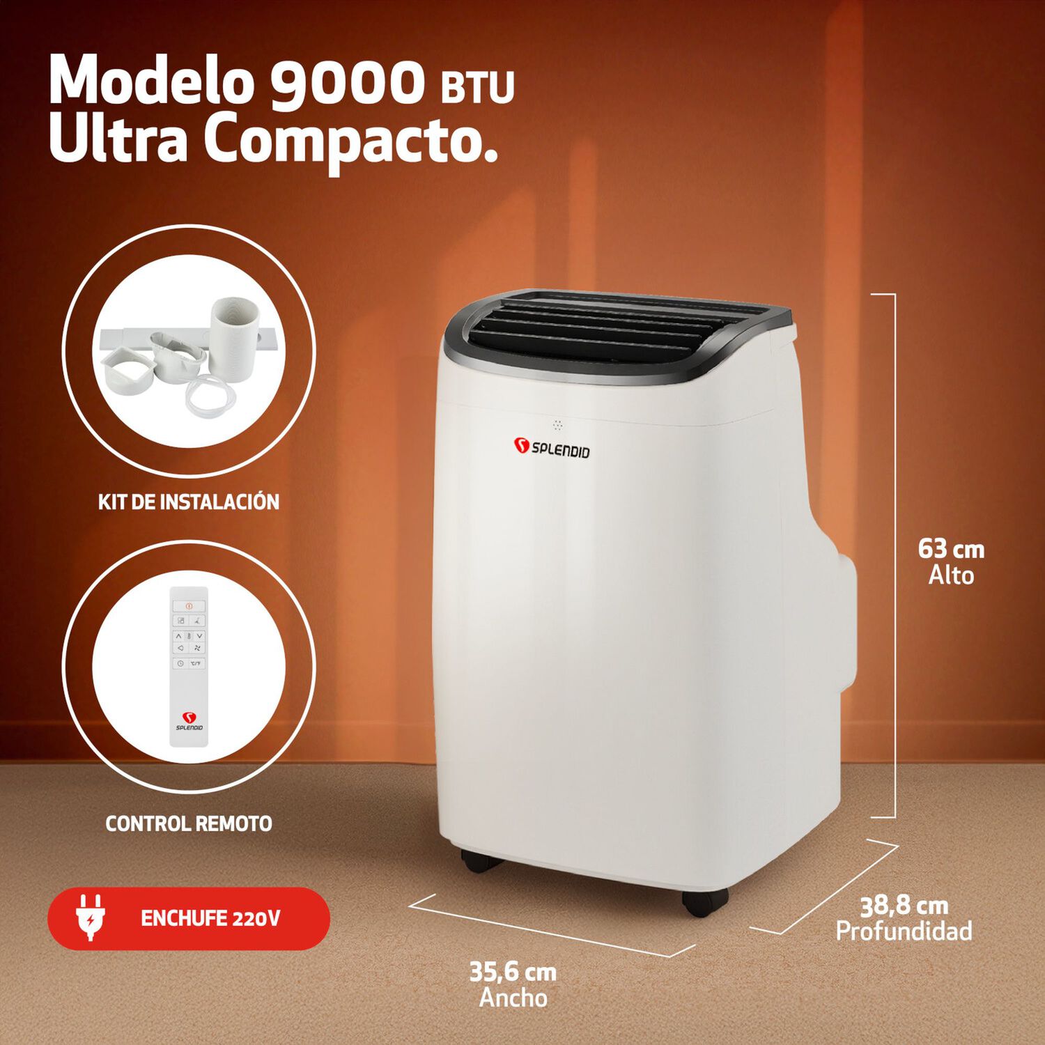 Aire Acondicionado Port&aacute;til 9000 Btu Wi Fi Splendid image number 6.0