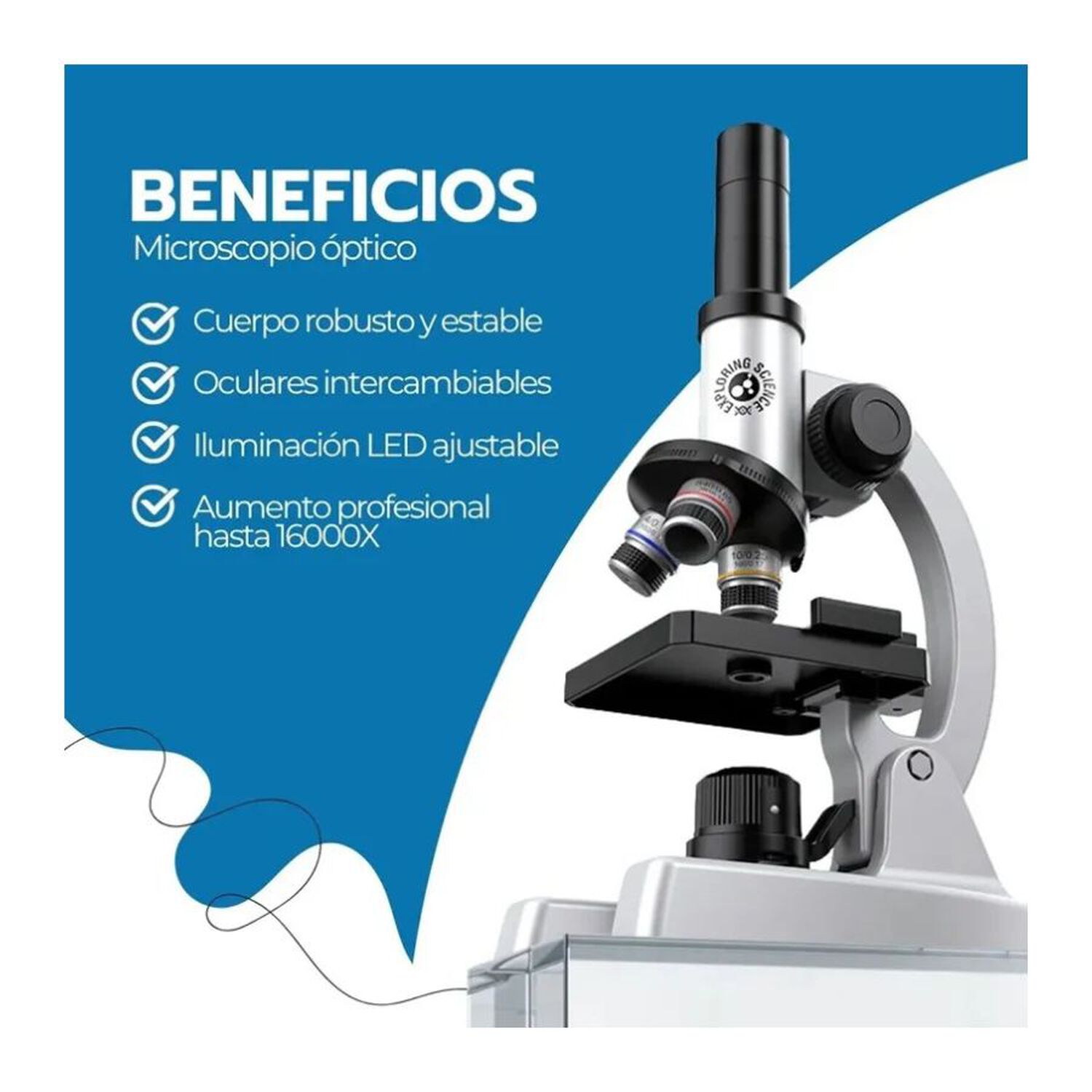 Microscopio Cient&iacute;fico Infantil Escolar Juguete Stem Ni&ntilde;os image number 3.0