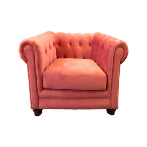 Sofa Florencia 1 Cuerpo Tela Velvet Palo Rosa