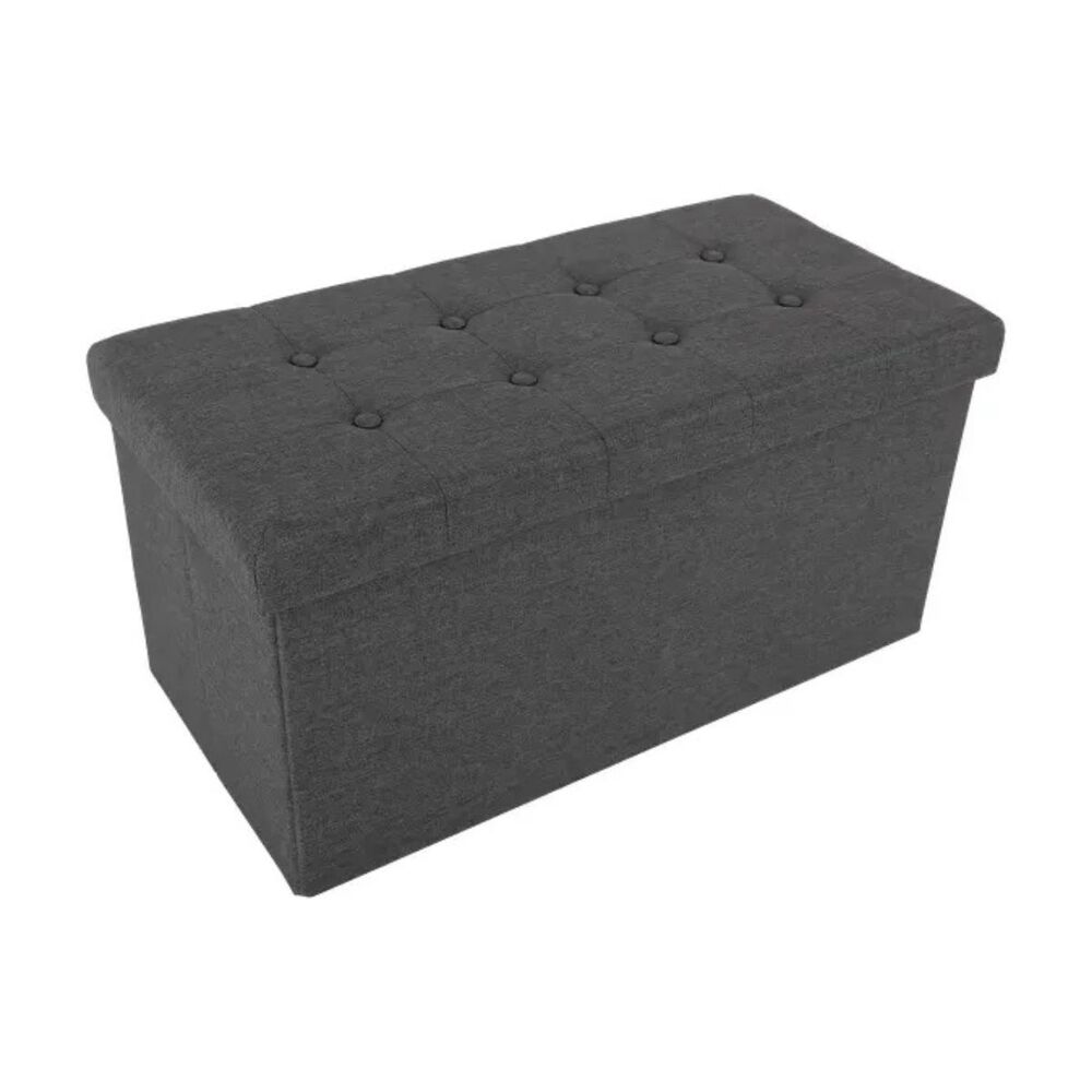 Banqueta Pouf Lino Gris image number 0.0