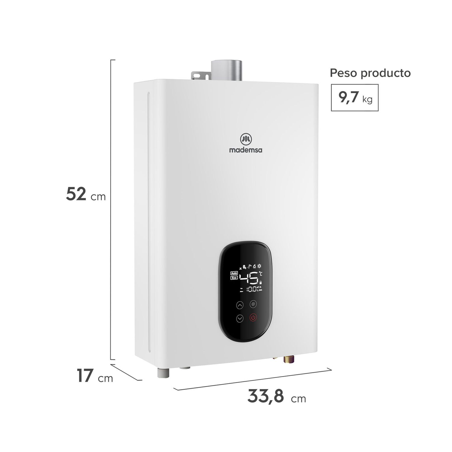 Calefont Gas Natural 10 Litros Tiro Forzado Forced 10 Eco image number 1.0