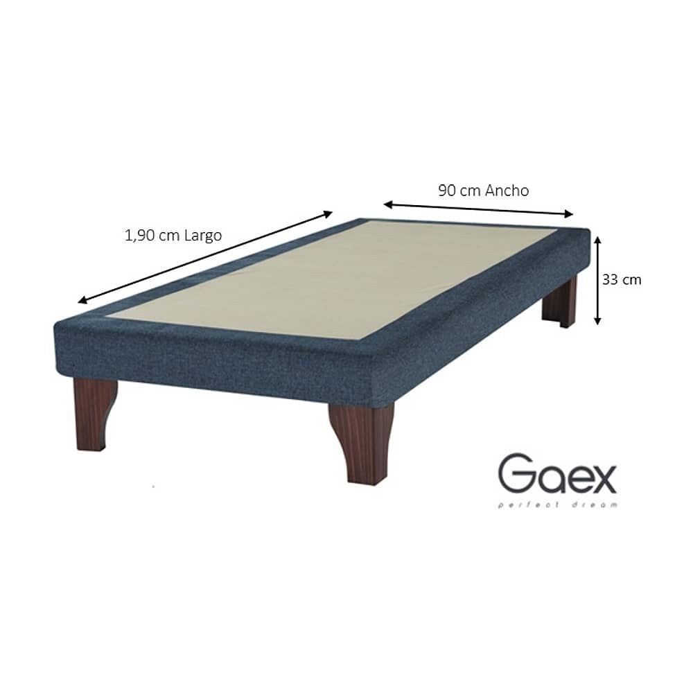 Cama Europea 1 Plaza 190 Respaldo Berna image number 2.0