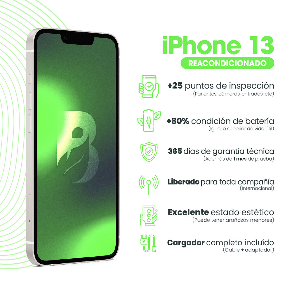 Iphone 13 128gb - Blanco Estelar Recondicionado image number 5.0