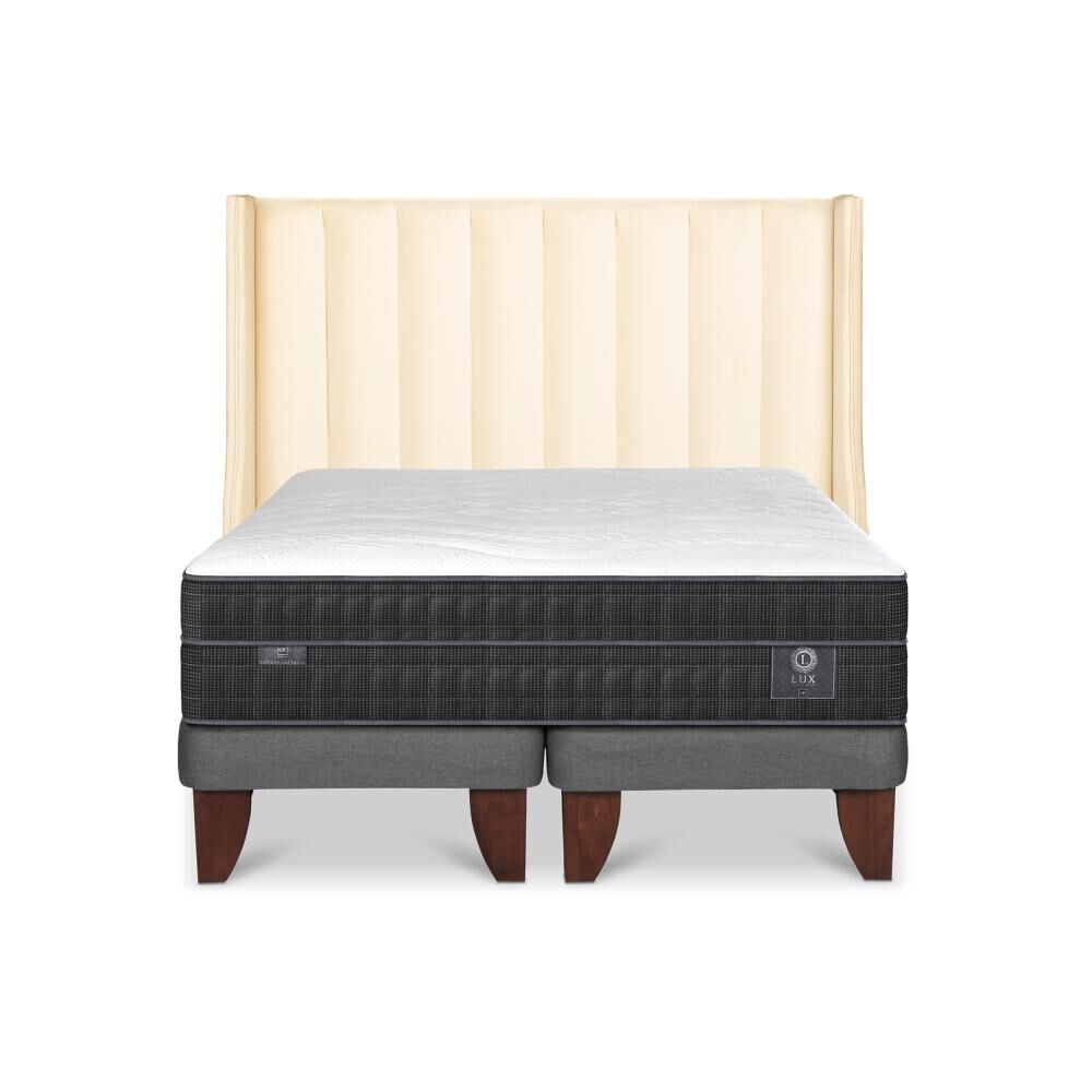 Cama Europea Cic Lux / 2 Plazas / Base Dividida + Respaldo image number 0.0