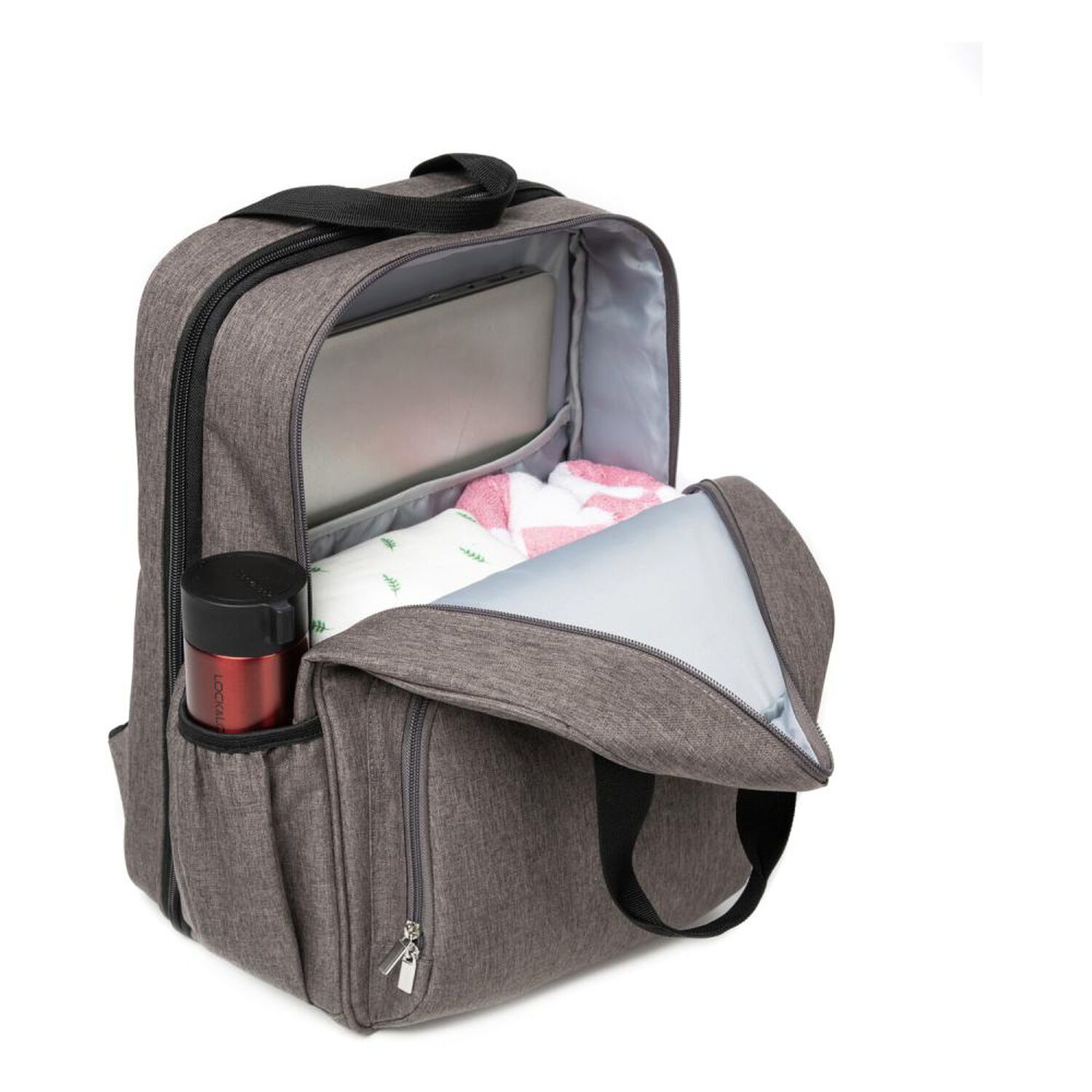 Mochila Maternal Bebesit 3 En 1 Pa&ntilde;alera Cuna Y Mudador Port&aacute;til Gris image number 3.0
