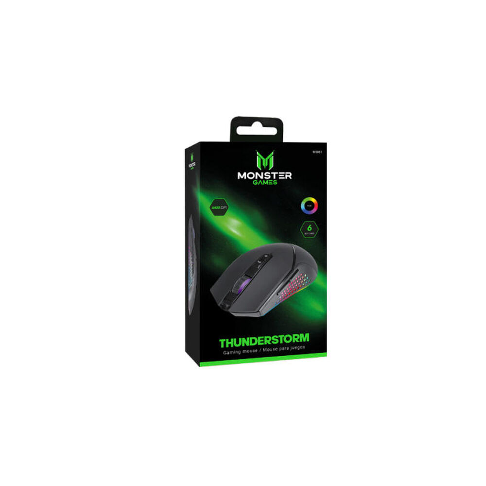 Mouse Gamer Thunderstorm Monster 6 Botones 6400 Dpi image number 1.0