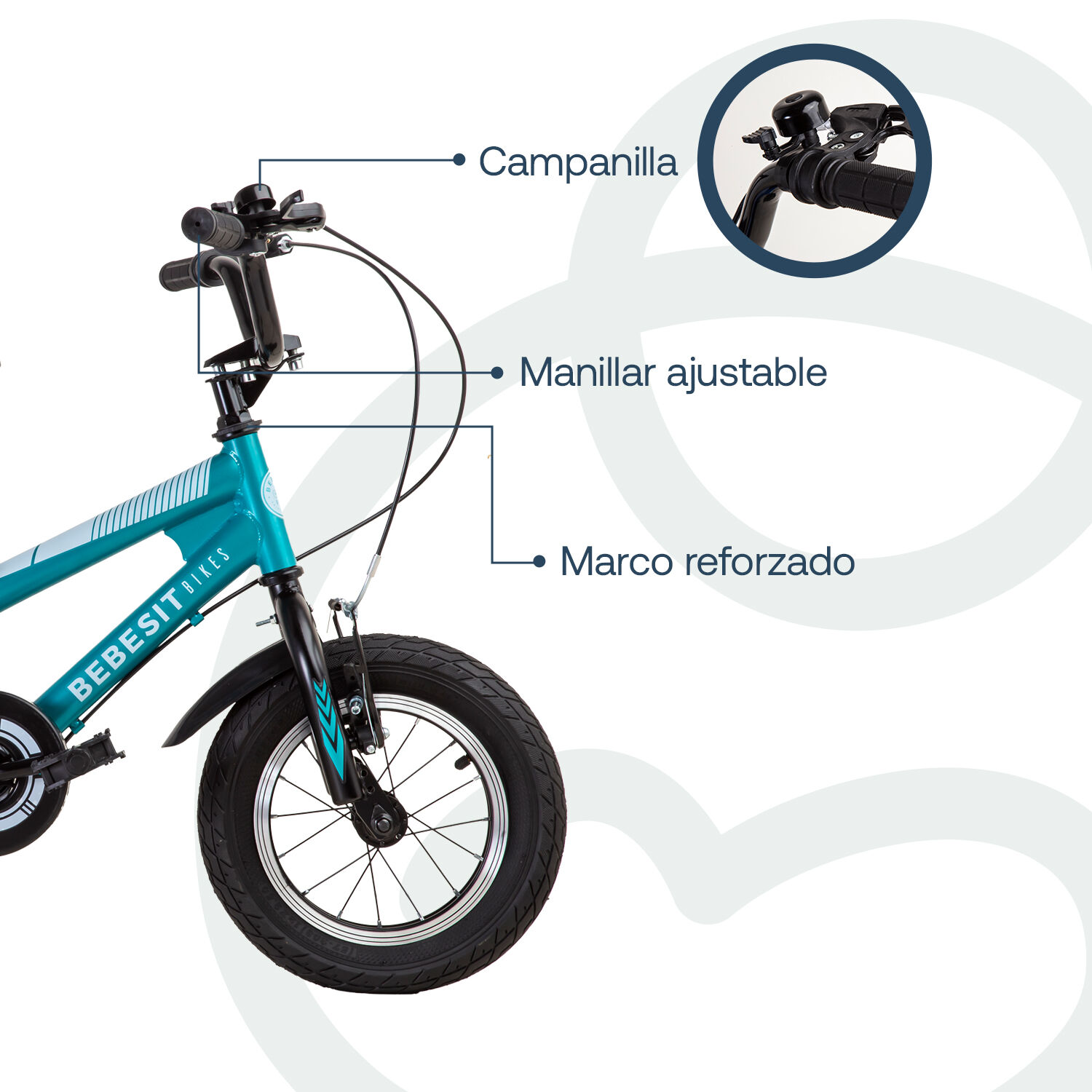 Bicicleta Canyon 12" Verde Cubre Cadena Ni&ntilde;os 4-10 A&ntilde;os image number 2.0