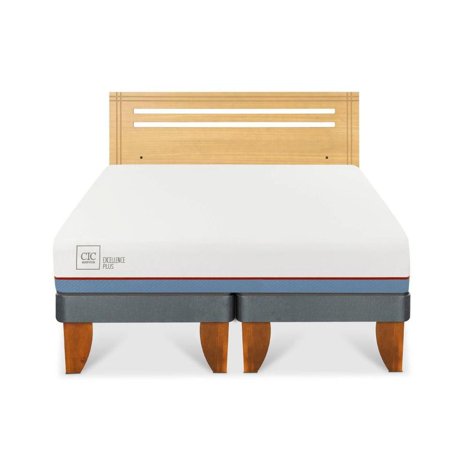 Cama Europea Cic Excellence Plus / 2 Plazas / Base Dividida + Respaldo image number 0.0