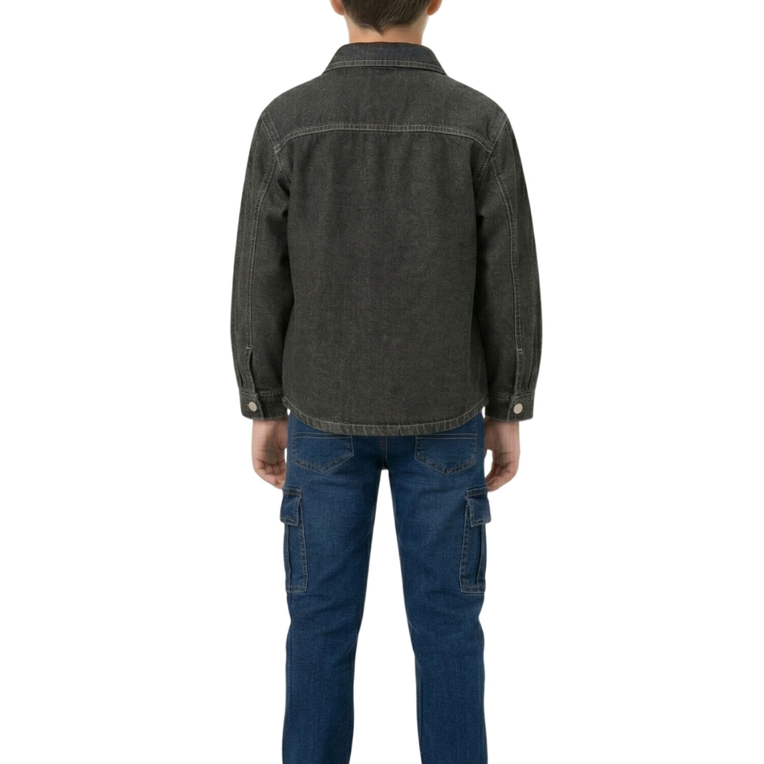 Sobrecamisa Mezclilla Ni&ntilde;o Denim Degradado Look Urbano image number 3.0