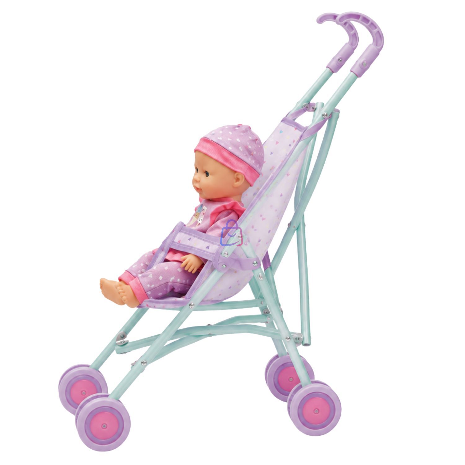 Mu&ntilde;eca Beb&eacute; 29cm Con Coche Plegable De Paseo - Ps image number 1.0