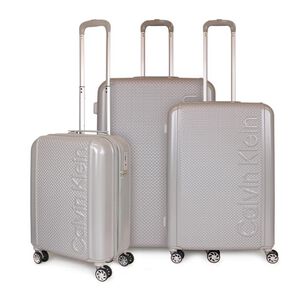 Set 3 Maletas Rome Cabina+mediana+grande Gris Calvin Klein