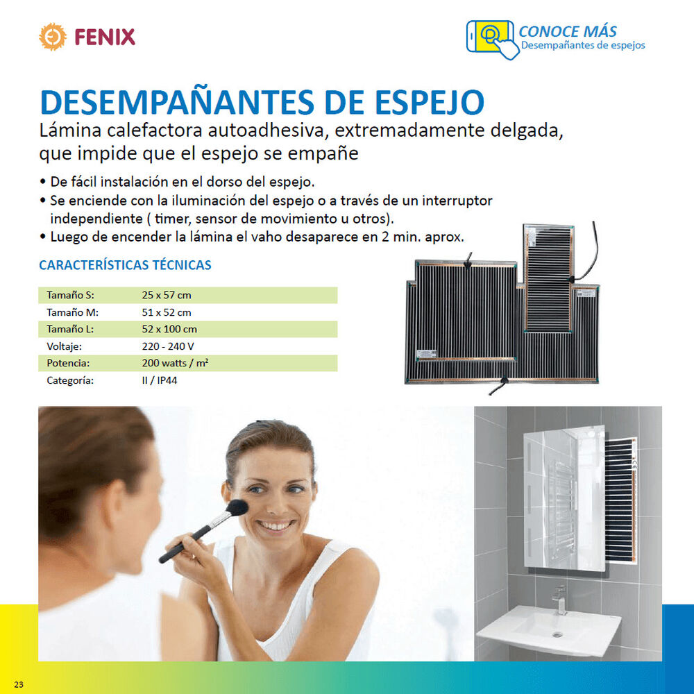 Desempañante Espejo Vision S 25x57cm Fenix image number 8.0