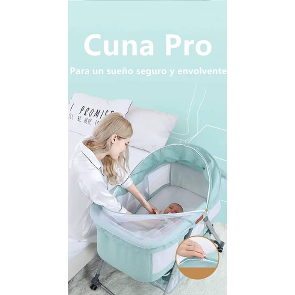 Cuna Beb&eacute; Con Accesorios Verde By Lubabycas image number 2.0