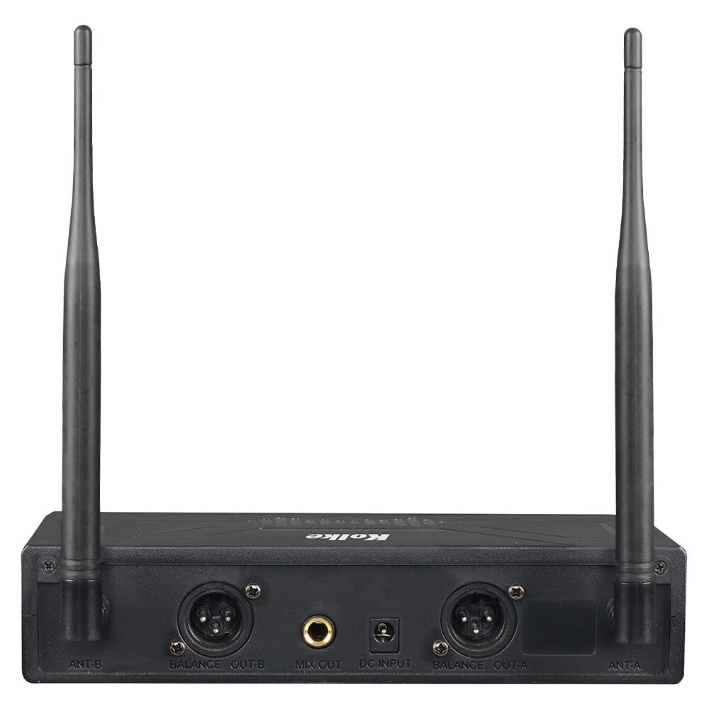 Set De 2 Micr&oacute;fonos Uhf Inal&aacute;mbricos Con Receptor Xlr Y Mix image number 2.0