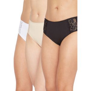 Pack 3x Pantaleta Algod&oacute;n P314186-bla Kayser