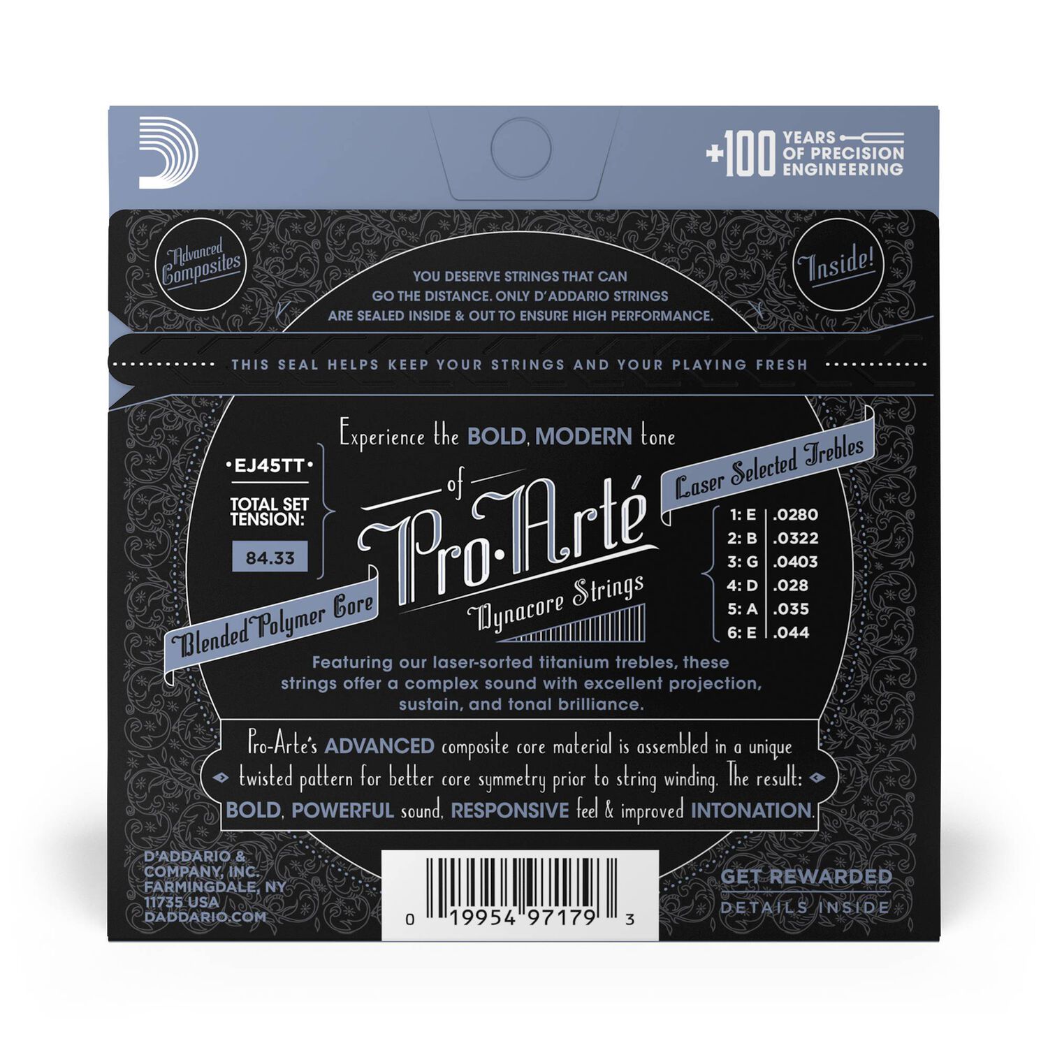 Set Cuerdas Nylon Pro-art&eacute; Dynacore Ej45tt Daddario image number 2.0