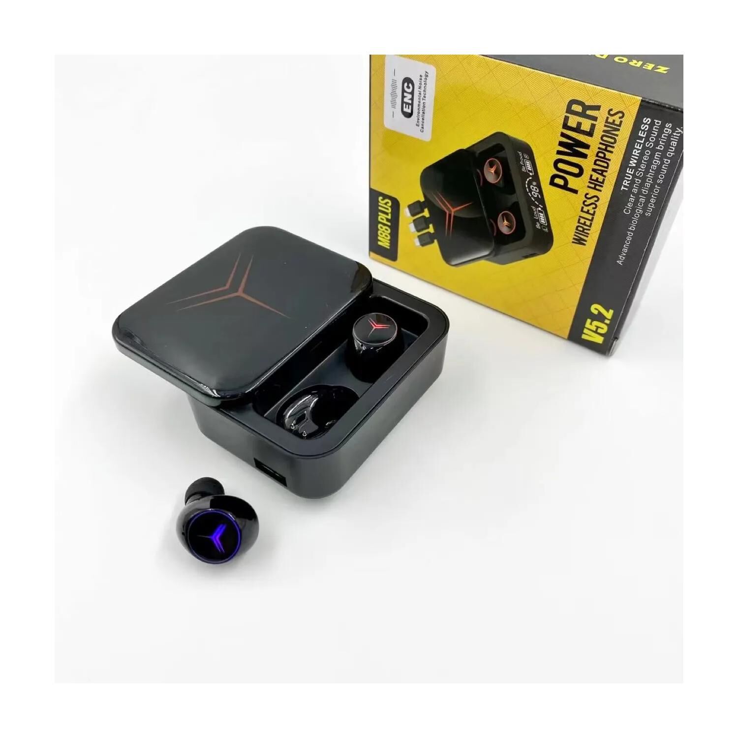 Audifonos Bluetooth Recargables Tws Led In Ear Manos Libres Negro image number 2.0