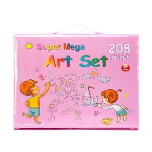 Set De Arte Y Dibujo Para Niños De 208piezas Rosado