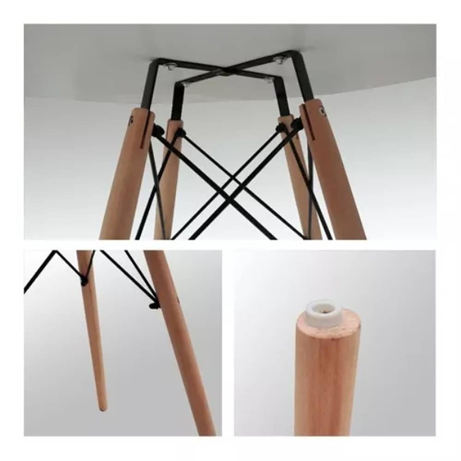 Mesa Eames Redonda 80cm Negro image number 2.0