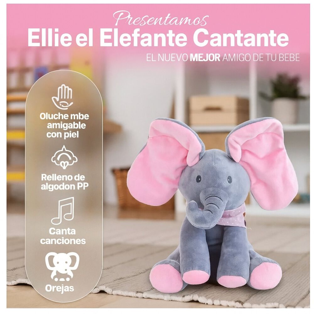 Peluche Interactivo Animado Musica + Juego Elefante Bebe image number 20.0