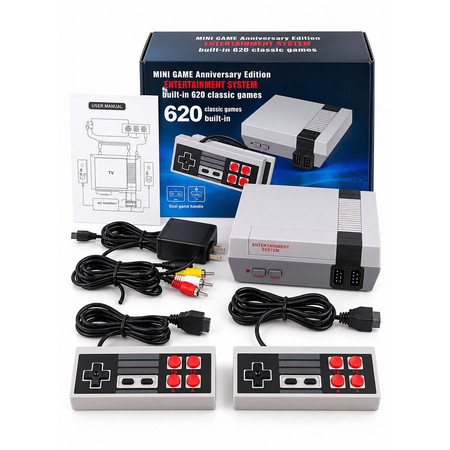 M&aacute;quina Cl&aacute;sica De Juegos &ndash; Estilo Nintendo, 620 Recuerdos image number 0.0