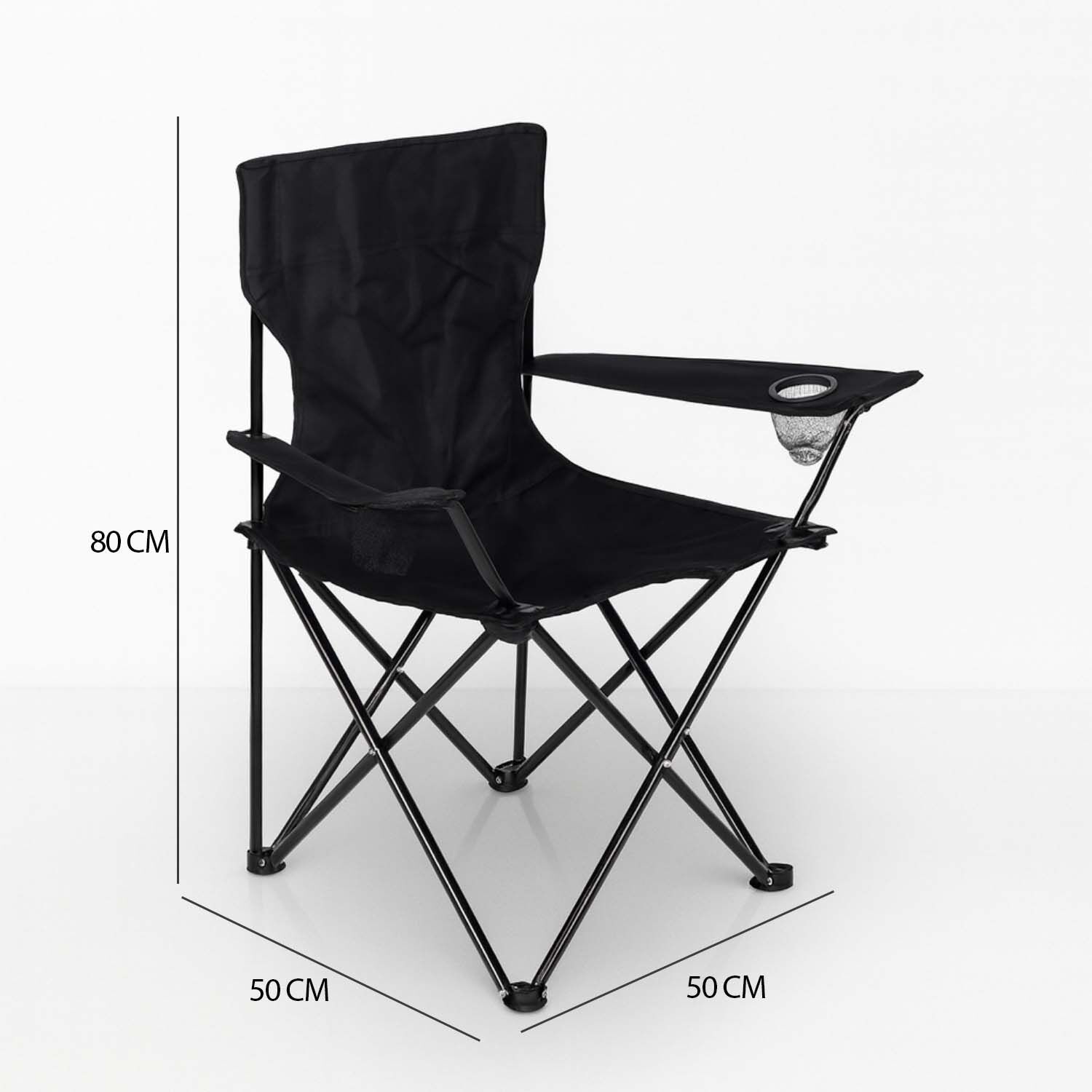 Silla Plegable Camping Villarrica Negro image number 6.0
