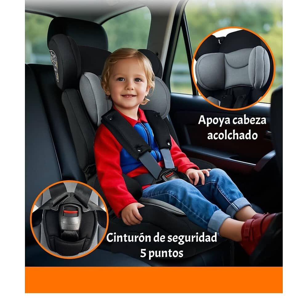 Silla De Auto Butaca 9-36kg 12 A&ntilde;os Gris Ra-e Lubabycas image number 4.0