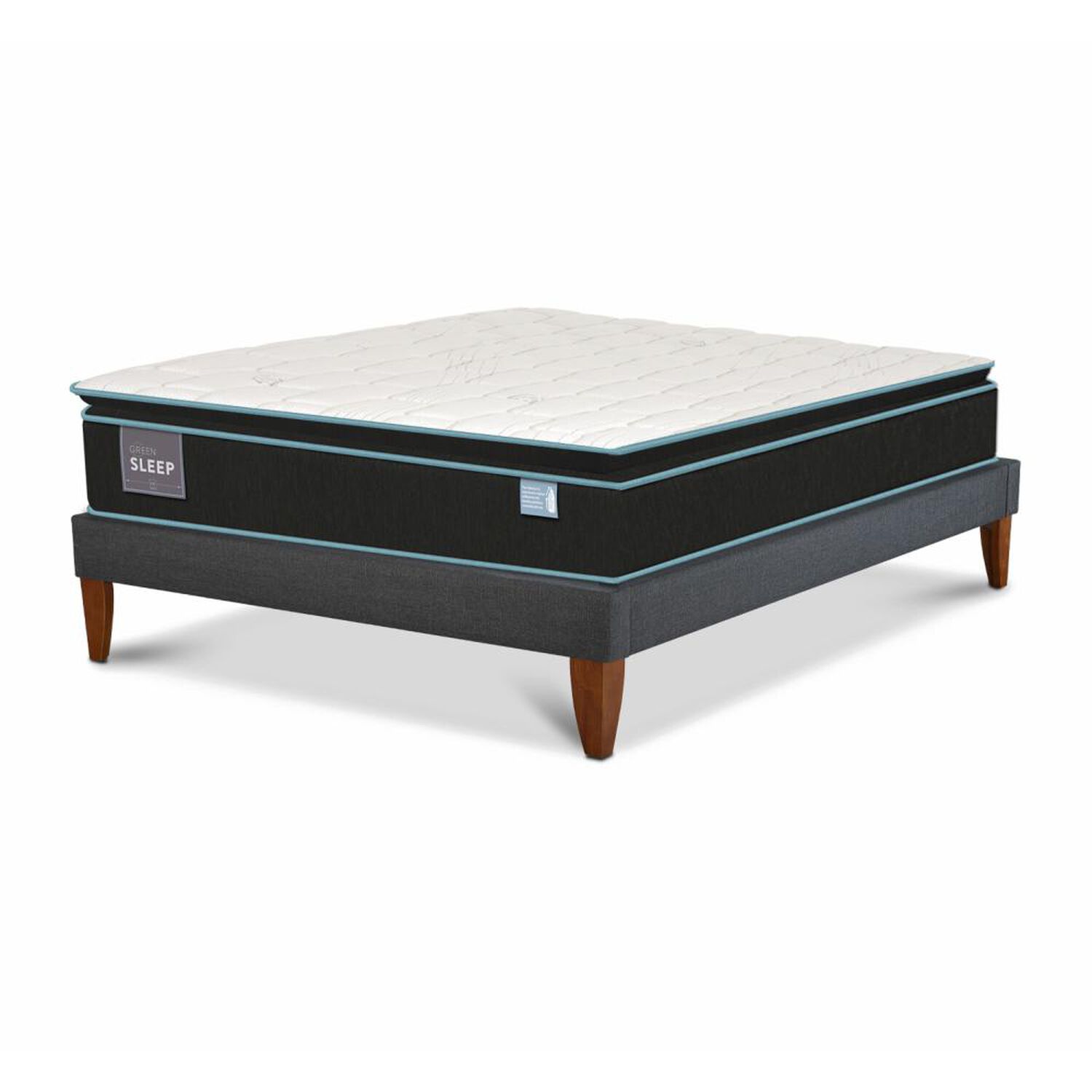 Cama Europea Cic Ce Box Gren Sleep / 2 Plazas / Base Normal image number 3.0