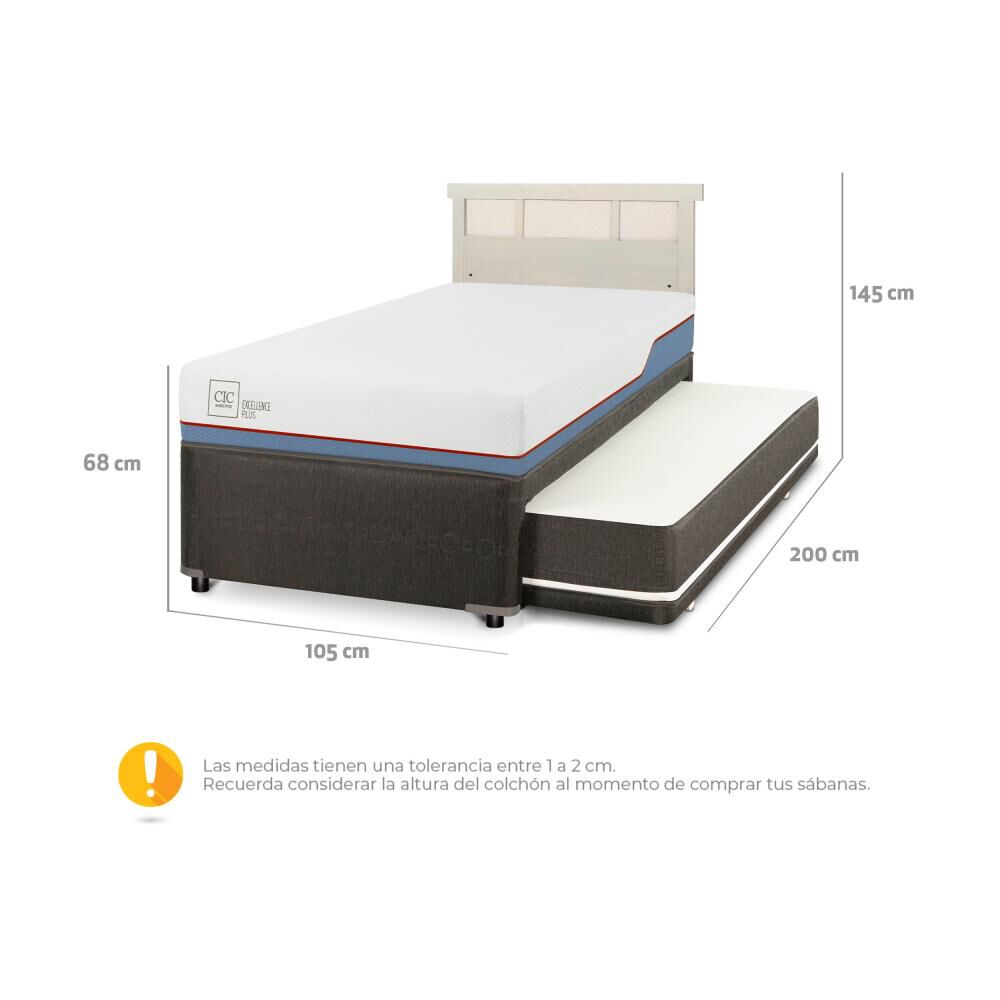 Cama Nido Cic Cama Nido / 1.5 Plazas / Base Funcional + Respaldo image number 2.0