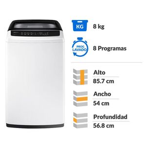 Lavadora  Samsung WA80CG4240BWZS / 8 Kg