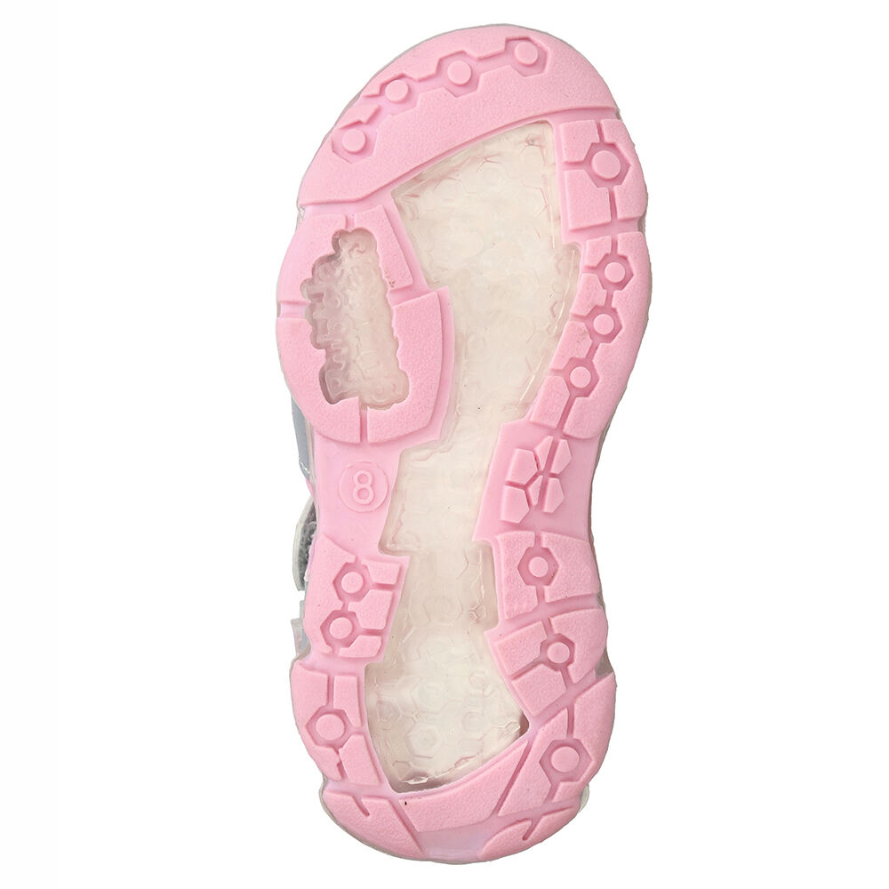 Sandalia Niña Bubblegummers Unai Plateado-rosado image number 6.0