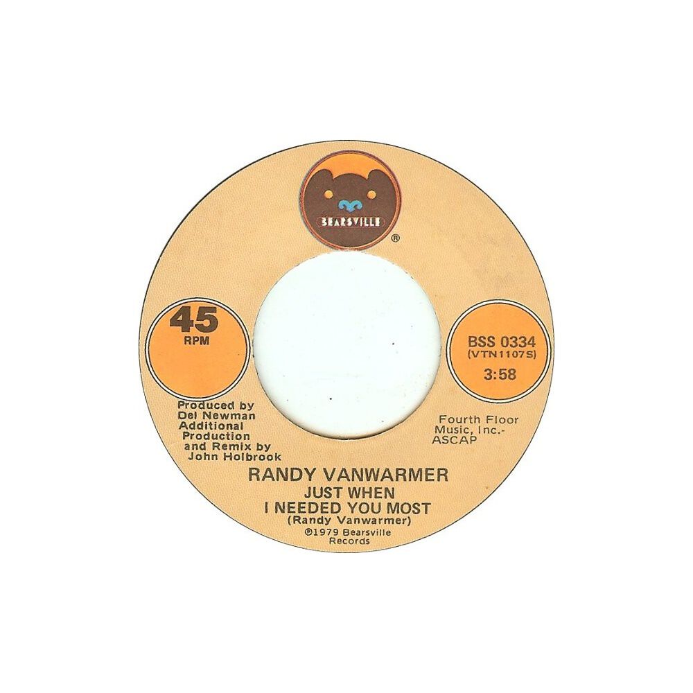 Randy Vanwarmer - Just When I Needed You Most | 7" Single Vinilo Usado image number 0.0