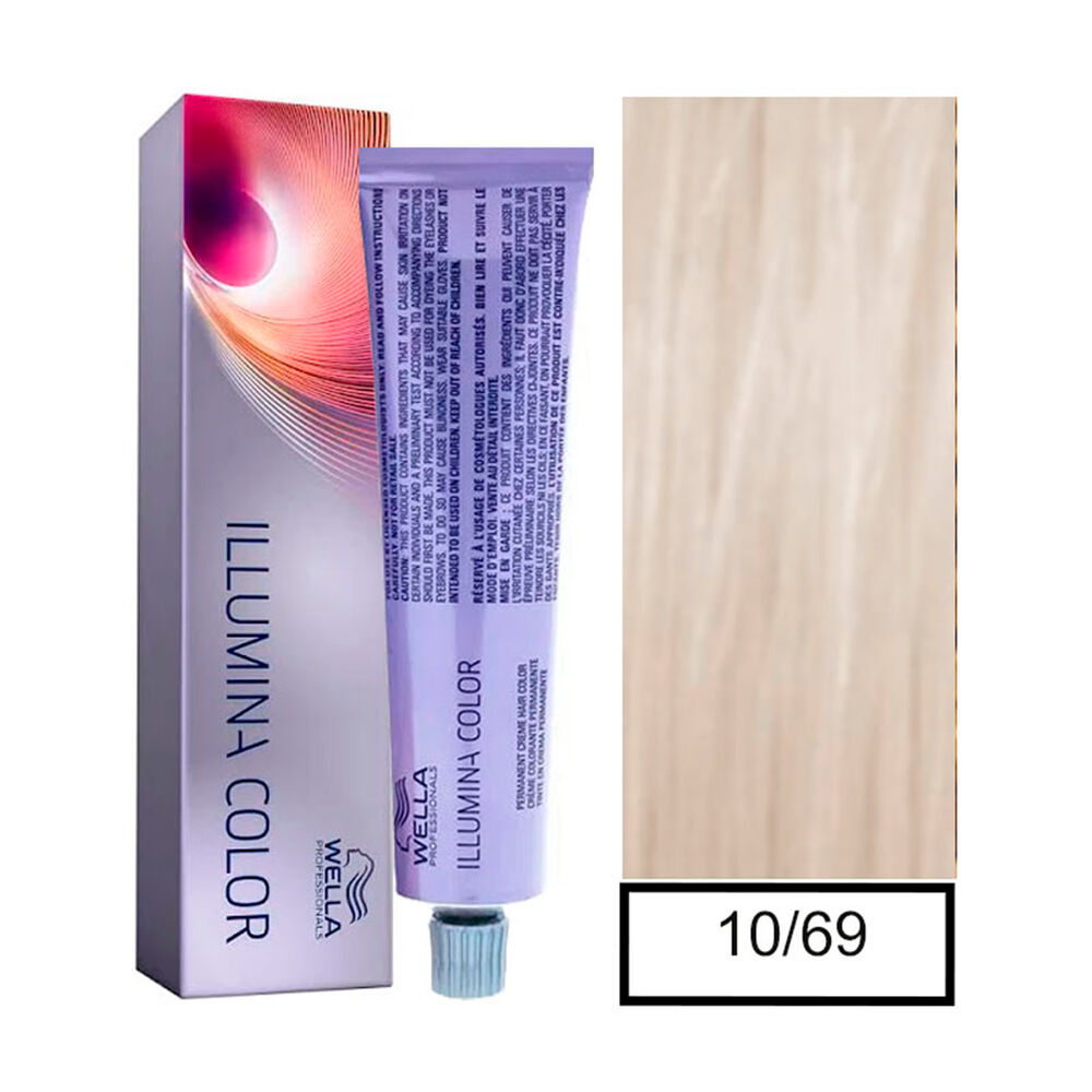 Wella - Tintura Permanente Illumina Color 10/69 Rubio Súper Claro Violeta Cendré 60 Ml + Oxidante image number 0.0